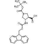 CAS#: 267230-44-4, (3R,4S)-4-{[(9H-Fluoren-9-Ylmethoxy)Carbonyl]Amino}-1-{[(2-Methyl-2-Propanyl)Oxy]Carbonyl}-3-Pyrrolidinecarboxylic Acid