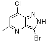CAS 登录号：268547-53-1， 3-溴-7-氯-5-甲基-2H-吡唑并[4,3-b]吡啶