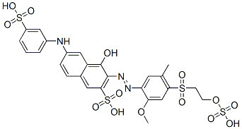 CAS#: 26901-59-7, 4-Hydroxy-3-[[2-Methoxy-5-Methyl-4-[[2-(Sulphooxy)Ethyl]Sulphonyl]Phenyl]Azo]-6-[(3-Sulphophenyl)Amino]Naphthalene-2-Sulphonic Acid
