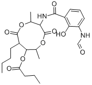 CAS#: 27220-59-3, 8-Butyl-3-(3-Formamido-2-Hydroxybenzamido)-2,6-Dimethyl-4,9-Dioxo-1,5-Dioxonan-7-Yl Butyrate