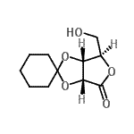 CAS#: 27304-20-7, (3aR,6R,6aR)-6-(hydroxymethyl)spiro[6,6a-dihydro-3aH-furo[4,3-d][1,3]dioxole-2,1'-cyclohexane]-4-one
