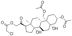 CAS 登录号：28008-41-5， (14beta,17alpha)-3beta,19-二乙酰氧基-5,14-二羟基-21-(氯乙酰氧基)-5beta-孕甾烷-20-酮