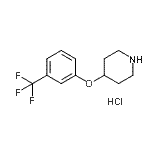 CAS 登录号：28033-33-2， 4-[3-(三氟甲基)苯氧基]哌啶盐酸盐(1:1)