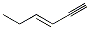 CAS 登录号：2806-56-6， (E)-己-3-烯-1-炔