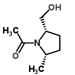 CAS 登录号：28115-45-9， 1-[(2S,5S)-2-(羟基甲基)-5-甲基-1-吡咯烷基]乙酮