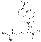 CAS 登录号：28217-22-3， N2-[[5-(二甲基氨基)-1-萘基]磺酰基]-L-精氨酸