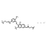 CAS 登录号：28316-43-0， 三钠4-({5-羟基-6-[(2-甲氧基-5-{[2-(磺酸氧基)乙基]磺酰基}苯基)偶氮]-7-磺酸-2-萘基}氨基)-4-氧代丁酸酯