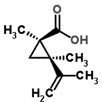 CAS 登录号：284471-44-9， (1R,2R)-2-异丙烯基-1,2-二甲基环丙烷羧酸