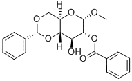 CAS 登录号：28642-64-0， 甲基 4,6-O-(苯基亚甲基)-alpha-D-吡喃葡萄糖苷 2-苯甲酸酯