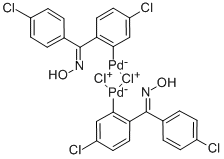 CAS 登录号：287410-78-0， [5-氯-2-[(E)-C-(4-氯苯基)-N-羟基-亚胺甲酰基]苯基]钯(1+)二氯化物