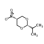 CAS 登录号：28808-21-1， 顺式-2-异丙基-5-硝基-1,3-二恶烷