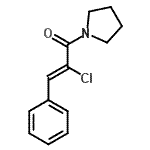 CAS 登录号：292153-68-5， (2Z)-2-氯-3-苯基-1-(1-吡咯烷基)-2-丙烯-1-酮