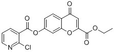 CAS 登录号：295787-48-3， 2-(乙氧羰基)-4-氧代-4H-苯并吡喃-7-基 2-氯烟酸酯