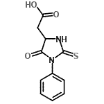 CAS#: 29588-04-3, (5-Oxo-1-Phenyl-2-Thioxo-4-Imidazolidinyl)Acetic Acid