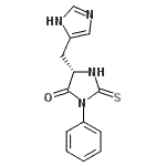 CAS 登录号：29635-98-1， (5S)-5-(1H-咪唑-5-基甲基)-3-苯基-2-硫代-4-咪唑烷酮