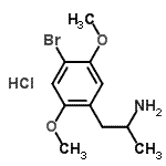CAS 登录号：29705-96-2， 1-(4-溴-2,5-二甲氧基苯基)-2-丙胺盐酸盐(1:1)