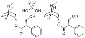 CAS#: 300-40-3, (8-Methyl-8-Azabicyclo[3.2.1]Octan-3-Yl) (2R)-3-Hydroxy-2-Phenylpropanoate sulfate