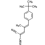 CAS 登录号：300364-84-5， {(2E)-2-甲基-3-[4-(2-甲基-2-丙基)苯基]-2-丙烯-1-亚基}丙二腈