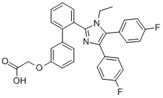 CAS#: 300656-85-3, 2-[3-[2-[1-Ethyl-4,5-bis(4-fluorophenyl)imidazol-2-yl]phenyl]phenoxy]acetic acid