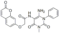 CAS#: 301206-07-5, N-(6-Amino-1,2,3,4-Tetrahydro-3-Methyl-2,4-Dioxo-1-Phenyl-Pyrimidin-5-Yl)-2-[(2-Oxo-2H-1-Benzopyran-7-Yl)Oxy]-Acetamide