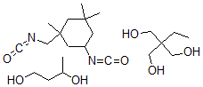 CAS 登录号：30228-07-0， 异佛尔酮二异氰酸酯,丙烷三甲醇,1,3-亚丁基乙二醇聚合物