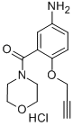 CAS#: 30533-86-9, (5-Amino-2-Prop-2-Ynoxyphenyl)-Morpholin-4-Ylmethanone Hydrochloride