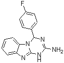 CAS 登录号：305852-99-7， 4-(4-氟苯基)-1,4-二氢[1,3,5]三嗪并[1,2-a]苯并咪唑-2-胺