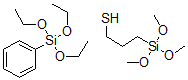 CAS 登录号：30586-47-1， 3-(三甲氧基硅烷基)-1-丙硫醇聚合物与三乙氧基苯基硅烷