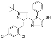CAS#: 306937-09-7, 5-[3-(Tert-Butyl)-1-(2,4-Dichlorobenzyl)-1H-Pyrazol-5-Yl]-4-Phenyl-4H-1,2,4-Triazole-3-Thiol
