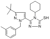 CAS 登录号：306937-11-1， 5-[3-(叔丁基)-1-(3-甲基苄基)-1H-吡唑-5-基]-4-环己基-4H-1,2,4-三唑-3-硫醇