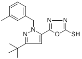 CAS 登录号：306937-16-6， 5-[3-(叔丁基)-1-(3-甲基苄基)-1H-吡唑-5-基]-1,3,4-恶二唑-2-硫醇