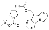 CAS 登录号：307531-88-0， (S)-(+)-N-叔丁氧羰基-3-N-芴甲氧羰基-氨基吡咯烷