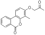 CAS 登录号：307551-49-1， 4-甲基-3-(2-氧代丙氧基)-6H-苯并[c]苯并吡喃-6-酮