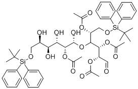 CAS#: 308103-45-9, 1,5-Anhydro-2-deoxy-6-O-[(1,1-dimethylethyl)diphenylsilyl]-4-O-[2,3,4-tri-O-acetyl-6-O-[(1,1-dimethylethyl)diphenylsilyl]-beta-D-galactopyranosyl]-D-arabino-hex-1-enitol acetate