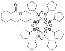 CAS#: 308103-65-3, 3,5,7,9,11,13,15-Heptacyclopentyl-Pentacyclo[9.5.1.13,9.15,15.17,13]octasiloxane-1-undecanoic acid ethyl ester