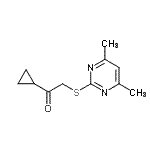 CAS 登录号：309280-14-6， 1-环丙基-2-[(4,6-二甲基-2-嘧啶基)硫基]乙酮