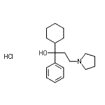 CAS 登录号:30953-84-5, 1-环己基-1-苯基-3-(1-吡咯烷基)-1-丙醇盐酸盐(1:1)