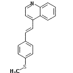 CAS 登录号：31069-81-5， 4-{(E)-2-[4-(甲硫基)苯基]乙烯基}喹啉