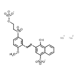 CAS 登录号：31237-02-2， 二钠4-羟基-3-[(2-甲氧基-5-{[2-(磺酸氧基)乙基]磺酰基}苯基)偶氮]-1-萘磺酸酯