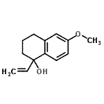 CAS 登录号：3125-36-8， 6-甲氧基-1-乙烯基-1,2,3,4-四氢-1-萘酚