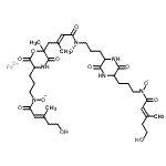 CAS 登录号：31418-71-0， 铁(3+)(3E)-5-[{3-[5-(3-{[(2E)-5-羟基-3-甲基-2-戊烯酰](氧代)氨基}丙基)-3,6-二氧代-2-哌嗪基]丙基}(氧代)氨基]-3-甲基-5-氧代-3-戊烯-1-基N<sup>2</sup>-乙酰基-N<sup>5</sup>-[(2E)-5-羟基-3-甲基-2-戊烯酰]-N<sup>5</sup>-氧代鸟氨酰i噻吩基n酸酯