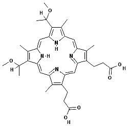 CAS#: 31444-62-9, 2,4-Di-(alpha-methoxyethyl)deuteroporphyrin-IX dipotassium salt