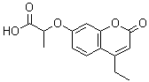 CAS 登录号：314742-23-9， 2-[(4-乙基-2-氧代-2H-苯并吡喃-7-基)氧基]丙酸