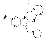 CAS#: 315203-39-5, 1-(2,6-Dichlorobenzyl)-3-(1-Pyrrolidinylmethyl)-1H-Indazol-6-Amine
