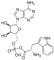 CAS 登录号：31528-64-0， [(2R,3S,4R,5R)-5-(6-氨基嘌呤-9-基)-4-羟基-2-(膦酰氧基甲基)四氢呋喃-3-基](2S)-2-氨基-3-(1H-吲哚-3-基)丙酸酯