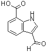 CAS 登录号：317854-65-2， 3-甲酰基-1H-吲哚-7-羧酸