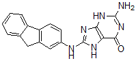 CAS 登录号：32366-79-3， 2-氨基-8-(9H-芴-2-基氨基)-3,7-二氢嘌呤-6-酮