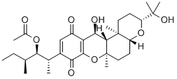 CAS 登录号：32450-25-2， (3R,4aR,6aR,12S,12aS,12betaR)-9-[(1S,2R,3S)-2-(乙酰氧基)-1,3-二甲基戊基]-1,2,3,4a,5,6,6alpha,12,12alpha,12beta-十氢-12-羟基-3-(1-羟基-1-甲基乙基)-6alpha,12beta-二甲基-吡喃并[3,2-a]氧杂蒽-8,11-二酮