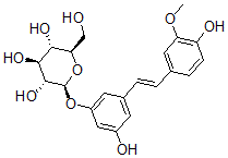 CAS 登录号：32727-29-0， (2S,3R,4S,5S,6R)-2-[3-羟基-5-[(E)-2-(4-羟基-3-甲氧基苯基)乙烯基]苯氧基]-6-(羟基甲基)四氢吡喃-3,4,5-三醇