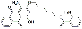 CAS 登录号:32873-14-6, 6-(1-氨基-4-羟基-9,10-二氧代蒽-2-基)氧基己基2-氨基苯甲酸酯